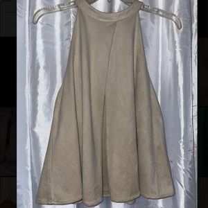 Suede Halter Top